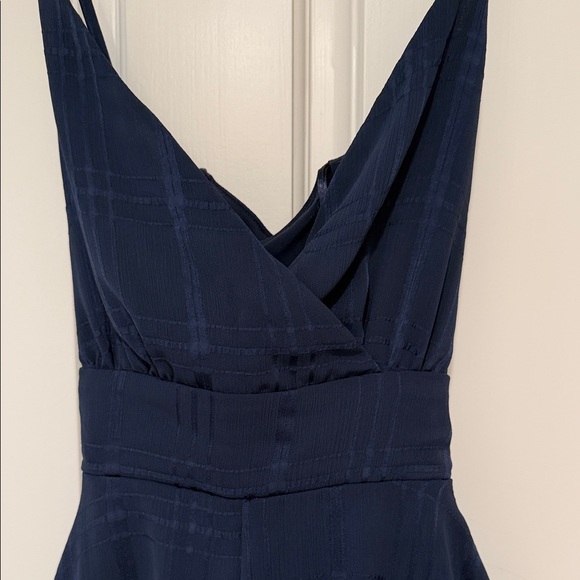 Navy Tiered Ruffle Mini Romper - Picture 2 of 3